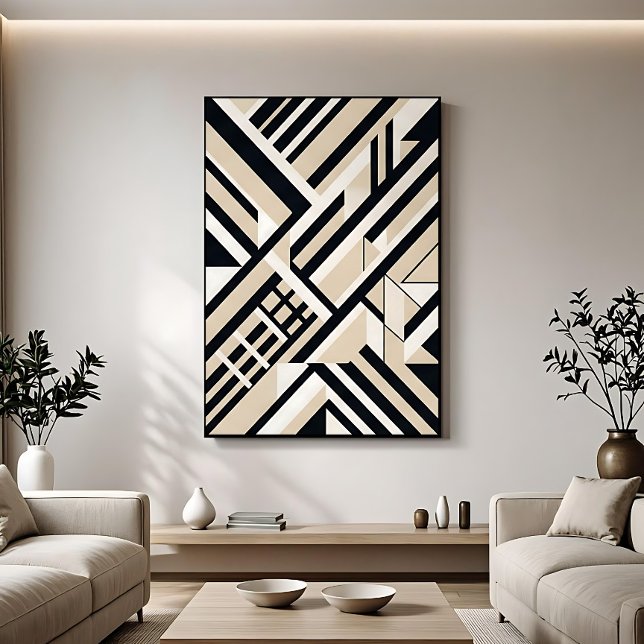 Abstrakt Geometrisk Neutral 3D-Lager Poster (Skapare uppladdad)