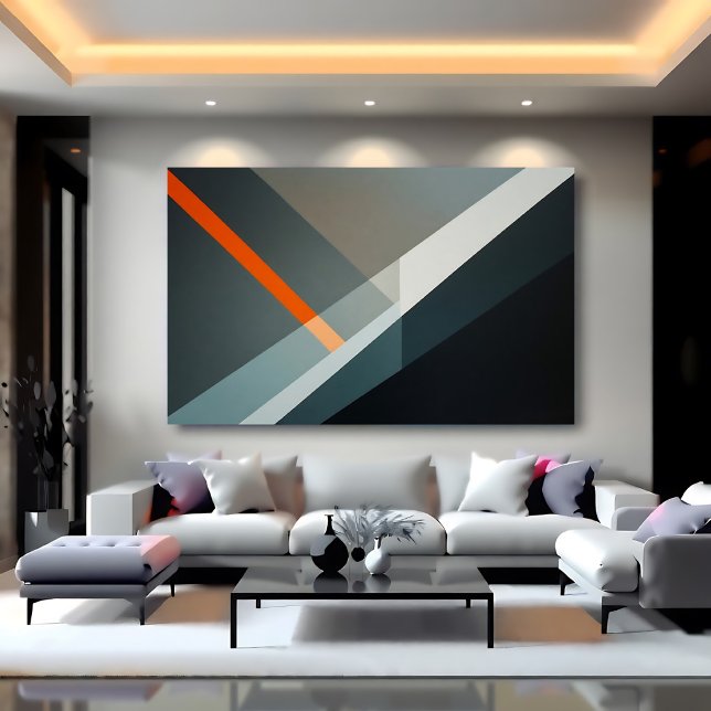 Abstrakt geometrisk orange accent poster (Skapare uppladdad)
