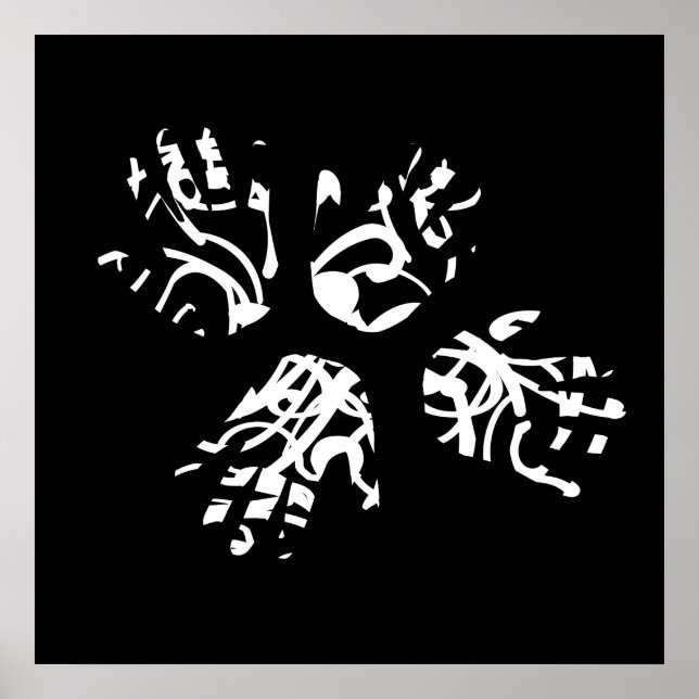 abstrakt geometrisk palmhand poster (Framsidan)