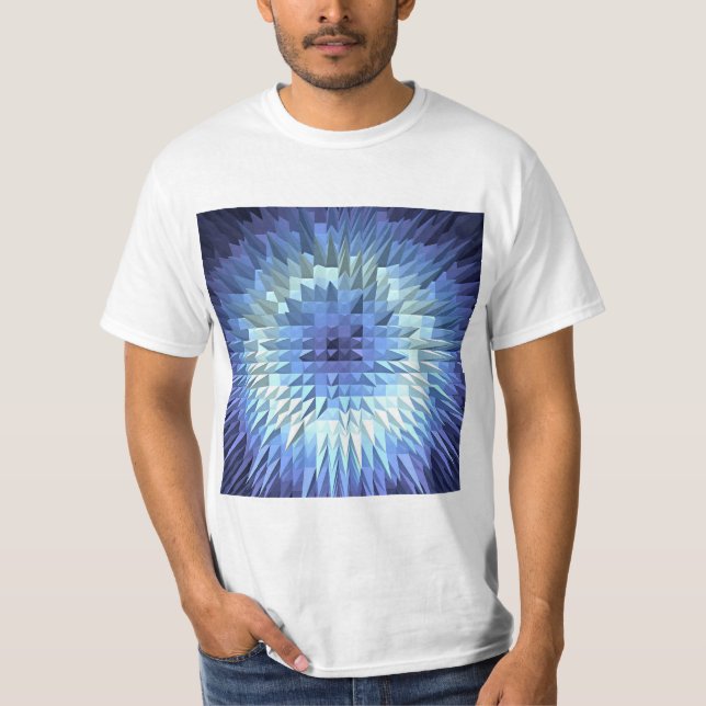 abstrakt geometrisk poligonalstruktur t shirt (Framsida)