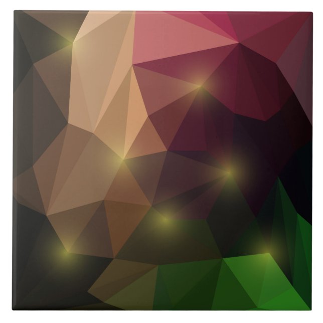 Abstrakt geometrisk polygon kakelplatta (Framsidan)