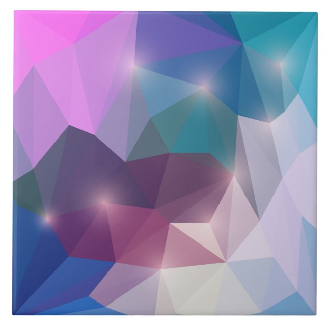 Abstrakt geometrisk polygon kakelplatta (Framsidan)