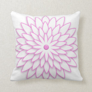 Abstrakt geometrisk rosa Flower. Kudde