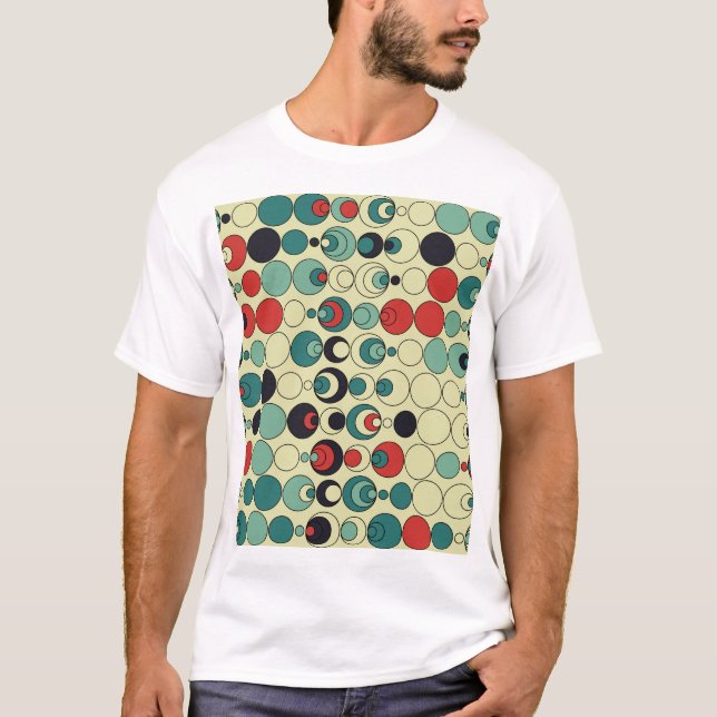 Abstrakt geometrisk sömlös mönsterdesign. t shirt (Framsida)