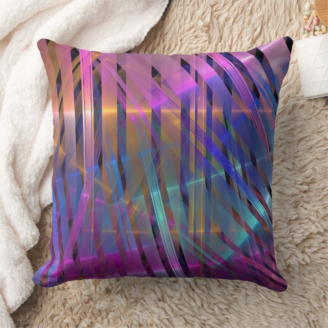 Abstrakt geometrisk stripe-dekoration kudde (Filt)