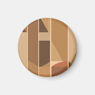 Abstrakt geometrisk terrakotta Midcentury Modern Magnet