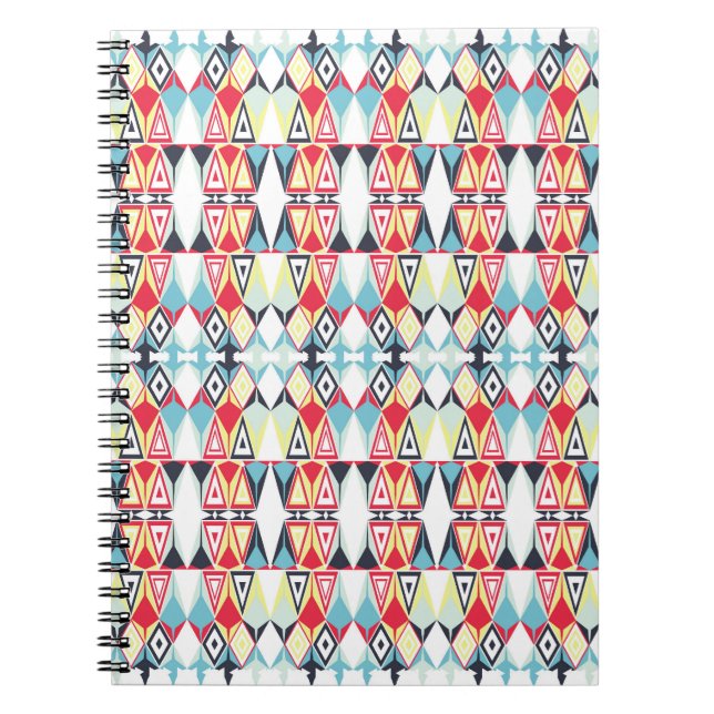 Abstrakt geometrisk tribal linjemönster anteckningsbok (Framsidan)