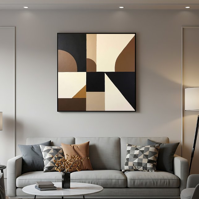 Abstrakt geometrisk vägg i mitten av seklet poster (Skapare uppladdad)