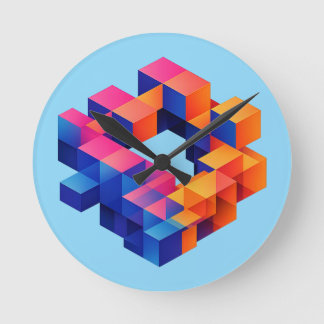Abstrakt Geometrisk Väggklocka
