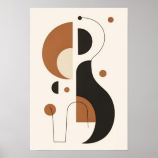 Abstrakt geometrisk väggkonst | Mid Century Modern