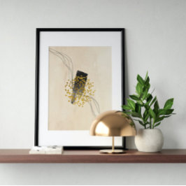 Abstrakt Geometrisk vattenfärg, Abstrakt, minimal Poster