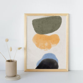 Abstrakt Geometrisk vattenfärg, Abstrakt, minimal Poster
