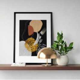 Abstrakt Geometrisk vattenfärg, Abstrakt, minimal Poster