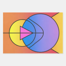 Abstrakt geometriska cirklar linje färgrik
