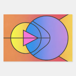 Abstrakt geometriska cirklar linje färgrik
