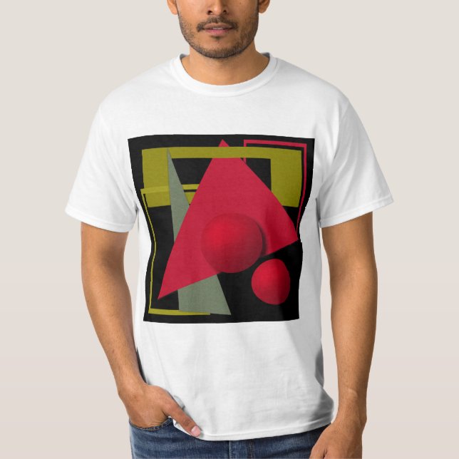 Abstrakt, geometriska former t shirt (Framsida)