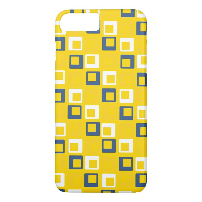Abstrakt Geometriska kvadrater Mönster Case-Mate iPhone Skal (Baksida)