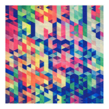 Abstrakt Geometriska vattenfärgsformer Mönster