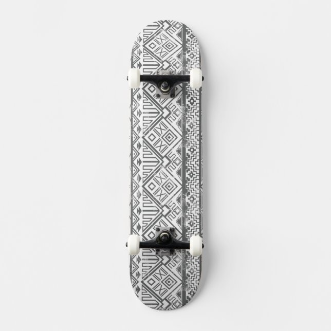 Abstrakt geometriskt Aztec mönster 2 Skateboard Bräda 20,5 Cm (Framsida)