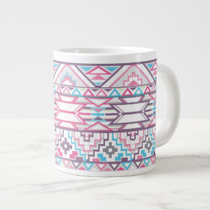 Abstrakt Geometriskt aztec Mönster 3 Jumbo Mugg