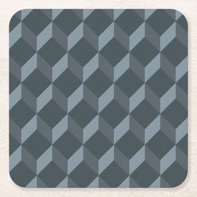 Abstrakt geometriskt bakgrundsmönster underlägg papper kvadrat (Framsidan)