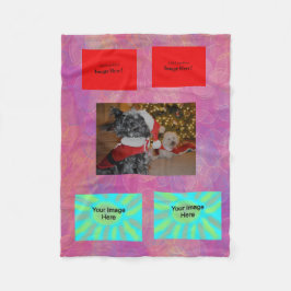 Abstrakt geometriskt fleecefilt