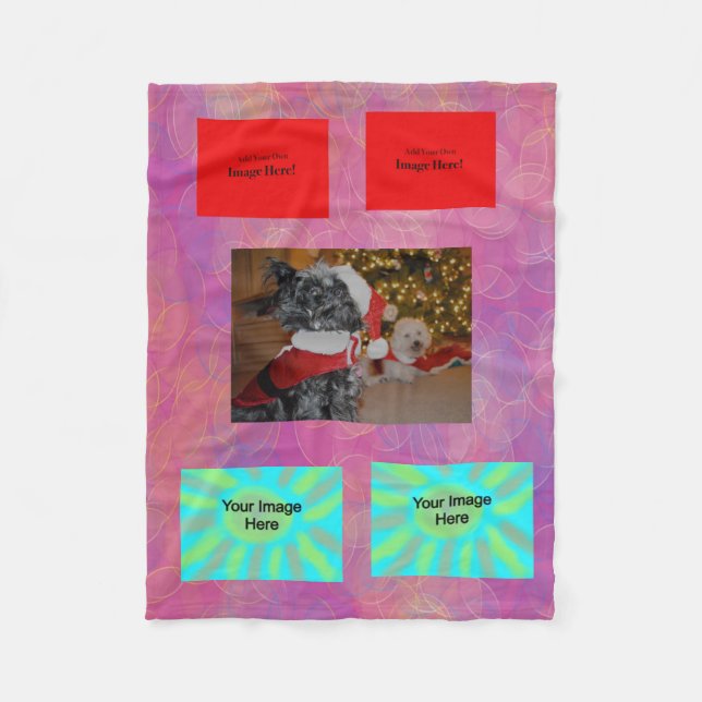 Abstrakt geometriskt fleecefilt (Framsidan)