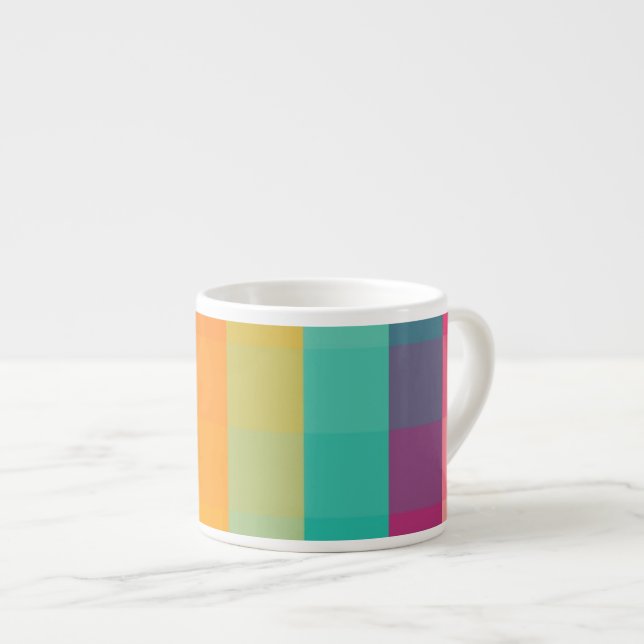 Abstrakt geometriskt mönster espressomugg (Framsida höger)