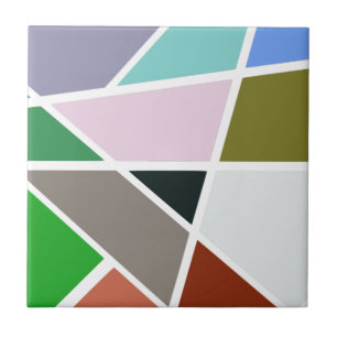 Abstrakt geometriskt mönster - mitt- århundrade, kakelplatta