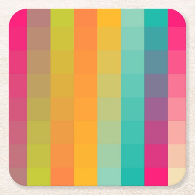 Abstrakt geometriskt mönster underlägg papper kvadrat (Framsidan)