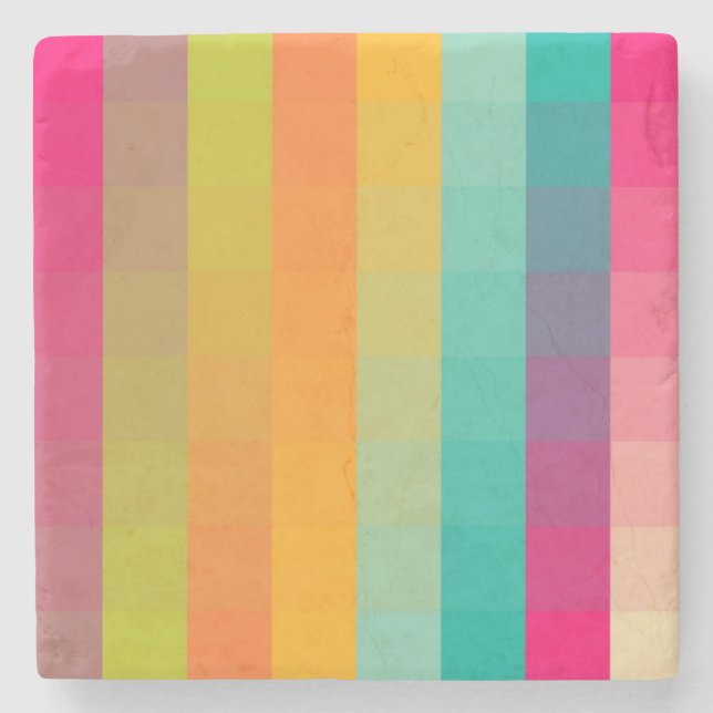 Abstrakt geometriskt mönster underlägg sten (Framsidan)