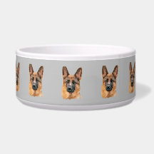 Abstrakt German shepard Ceramic Pet Bowl