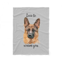 Abstrakt German shepard Fleece Blanket