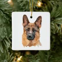 Abstrakt German shepard Ornament