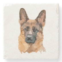 Abstrakt German shepard Stone Underlägg