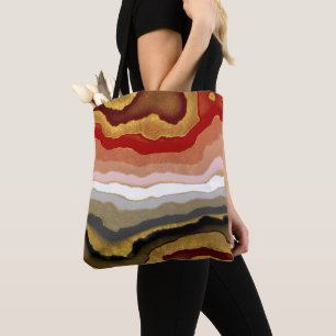 Abstrakt Gilded Agate Tygkasse