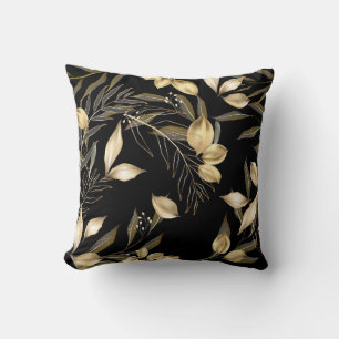 Abstrakt ginkgo löv. Luxury glitter ginkgo on r Kudde
