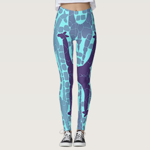 Abstrakt Giraffe Mönster Leggings