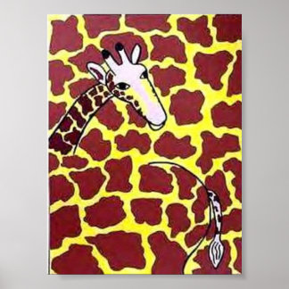Abstrakt Giraffe Poster