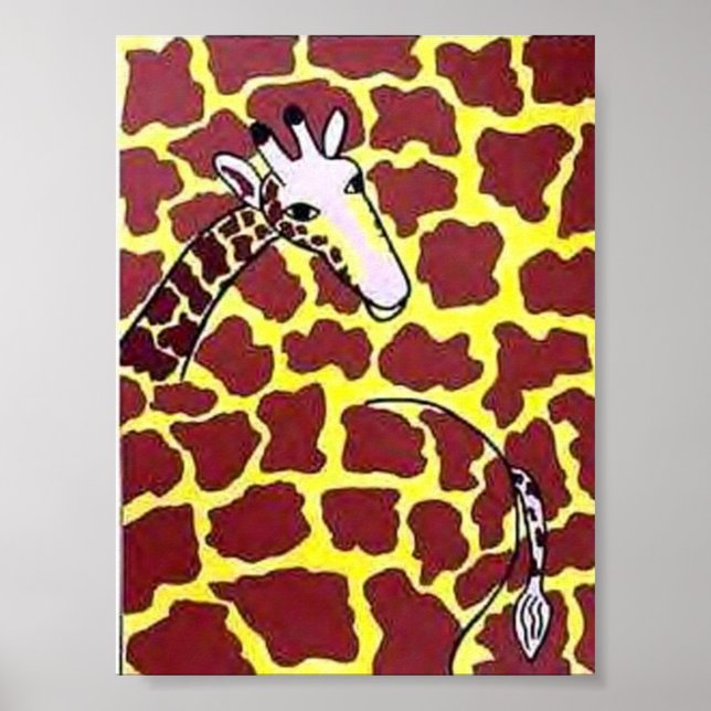 Abstrakt Giraffe Poster (Framsidan)
