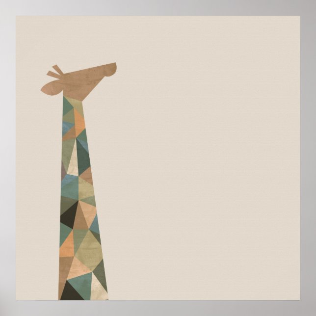 Abstrakt Giraffe Poster (Framsidan)