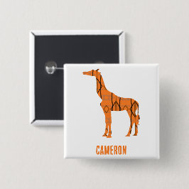 Abstrakt giraffe silhouette monogram knapp