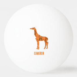Abstrakt giraffe silhouette monogram pingisboll