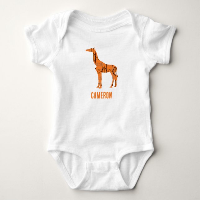Abstrakt giraffe silhouette monogram t shirt (Framsida)