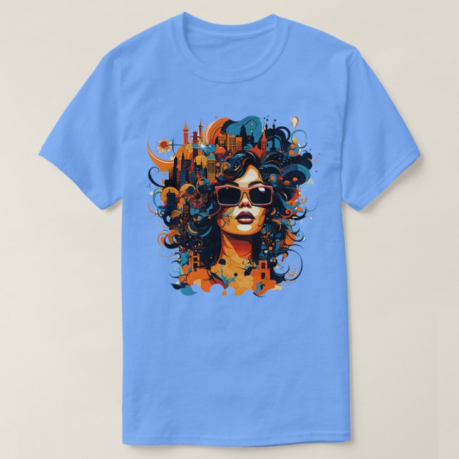 Abstrakt Girl-design T Shirt (Design framsida)