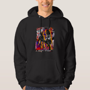 Abstrakt Girl Doberman Cities Stil Collagen Rebel Hoodie
