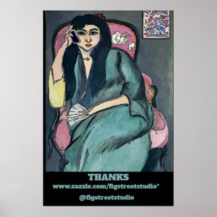 Abstrakt Girl on Cell Mobil Poster