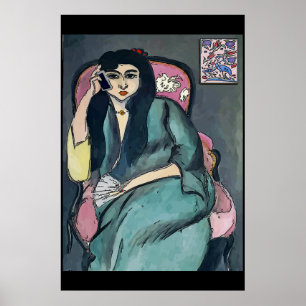 Abstrakt Girl på Cell Mobil Poster