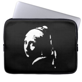 Abstrakt Girl with Pearl Earring Laptop Fodral