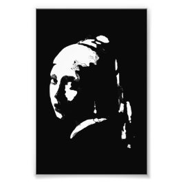 Abstrakt Girl with Pearl Earring Photo EnUtvidgnin Fototryck